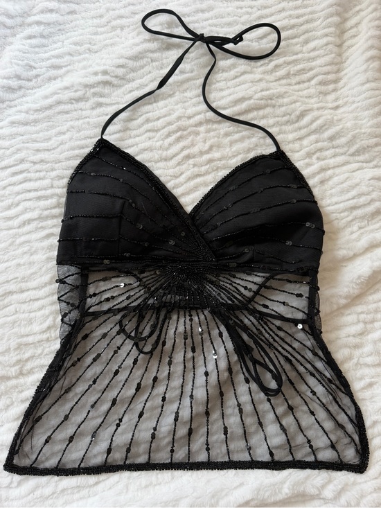 Seduction Other - Vintage Seduction Beaded Halter Top